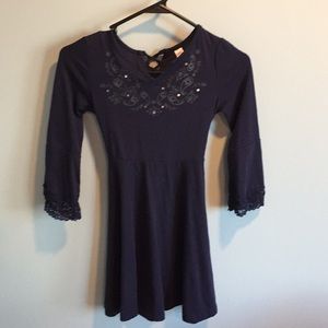 Justice dresses navy blue : size 8 and size 7